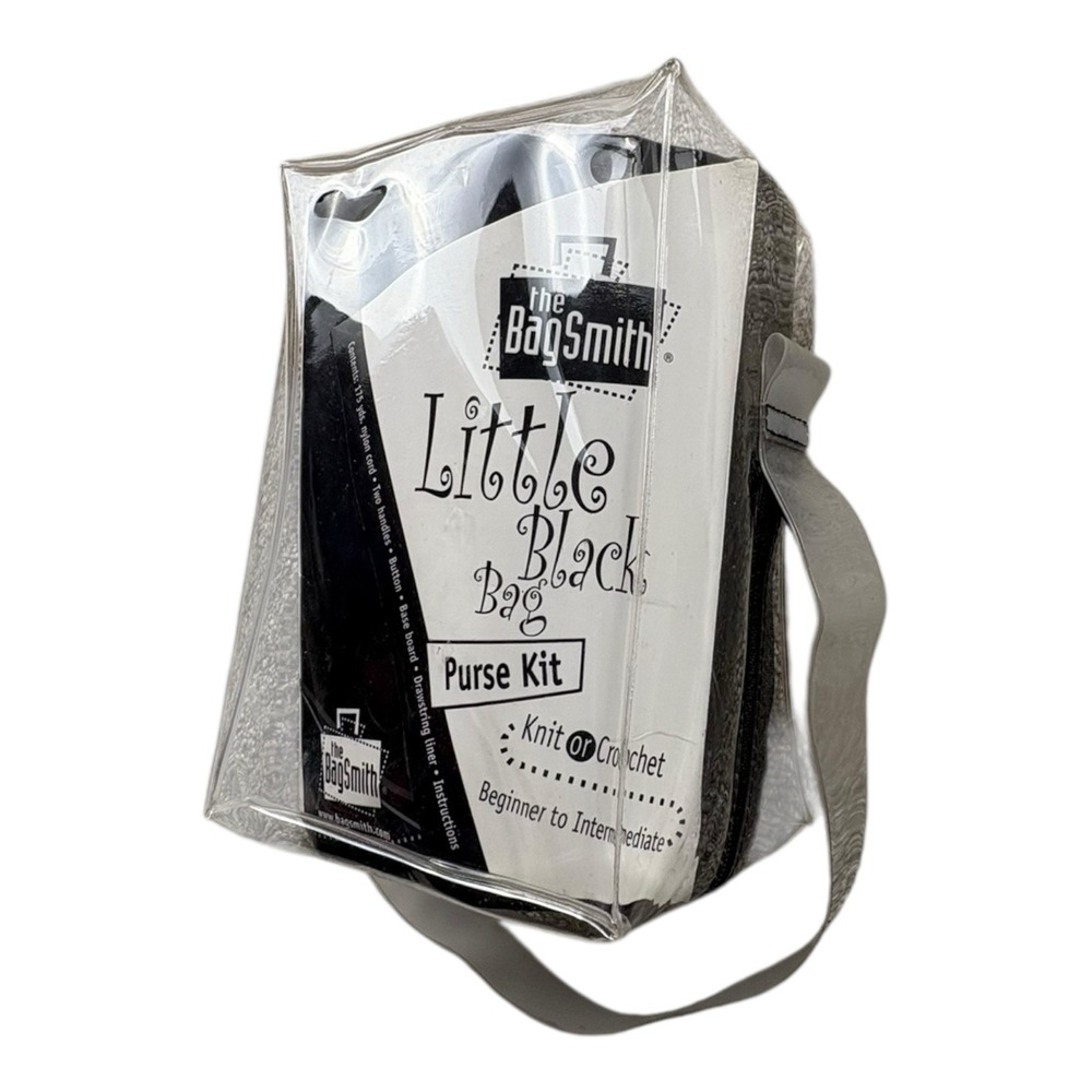 The BagSmith Little Black Bag Knit Crochet Purse Kit Vintage